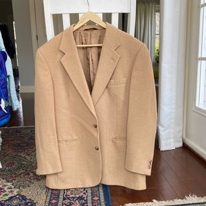 Mens Brooks Brothers tan camel hair blazer 42R